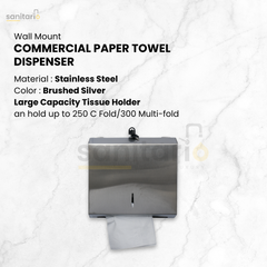 Commercial Stainless Steel Paper Dispenser – Heavy-Duty & Hygienic