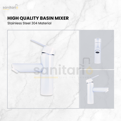 Luxury Hand Shower Set – White 304 Stainless Steel, Complete Set