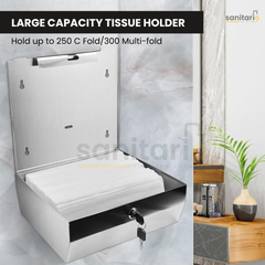 Commercial Stainless Steel Paper Dispenser – Heavy-Duty & Hygienic