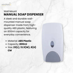Manual Soap Dispenser 800ml – Wall-Mounted