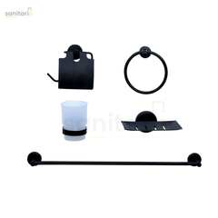 5-Piece Bathroom Accessories Set - Stainless Steel