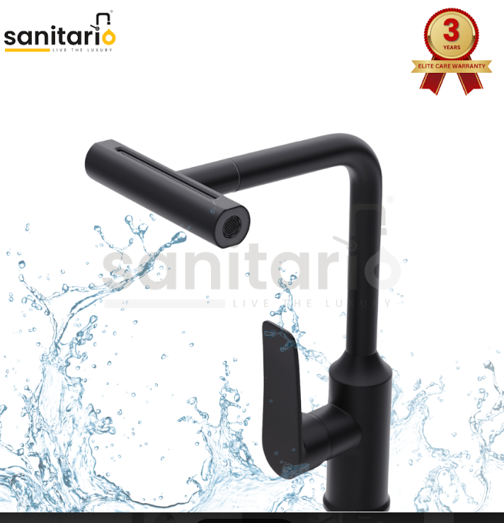 Luxury Waterfall Kitchen Faucet with Pull-Out Sprayer - Stainless Steel 304