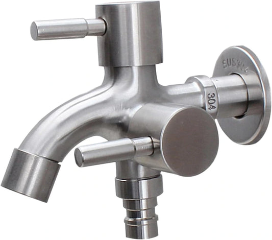 Stainless Steel Two-Way Lever Bib Tap