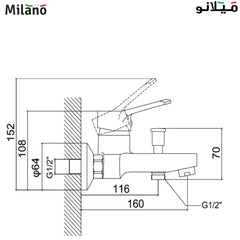 Bathroom Shower Mixer Milano