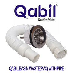 Wash Basin Waste Qabil  PVC + Pipe