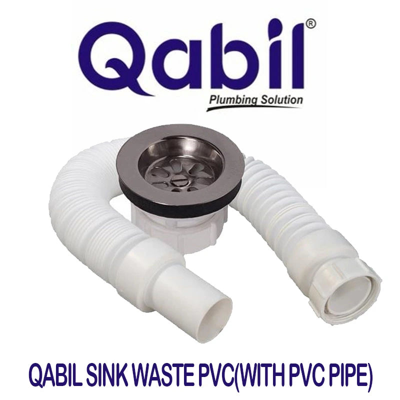 Sink Waste Qabil PVC + Pipe