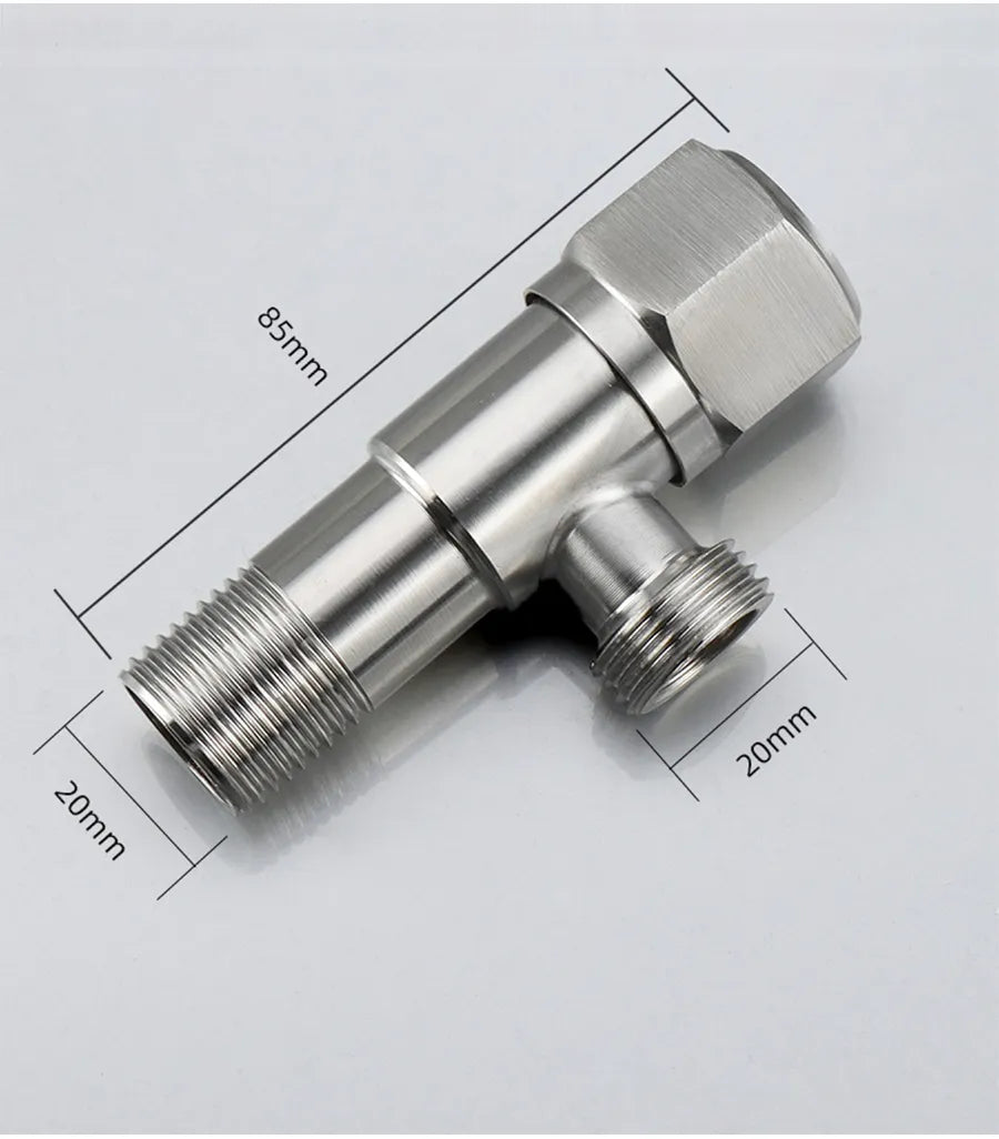 Modern Steel T Cock Angle Valve Pack of 2